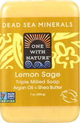Jabón One With Nature con minerales del Mar Muerto, barra en baño para piel suave