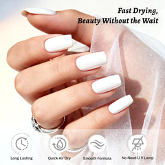 OpenLive Esmalte Blanco con acabado brillo intenso para uñas pulidas.