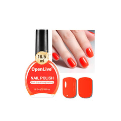 OpenLive esmalte neon rojo 16.5ml con brillo intenso para uñas