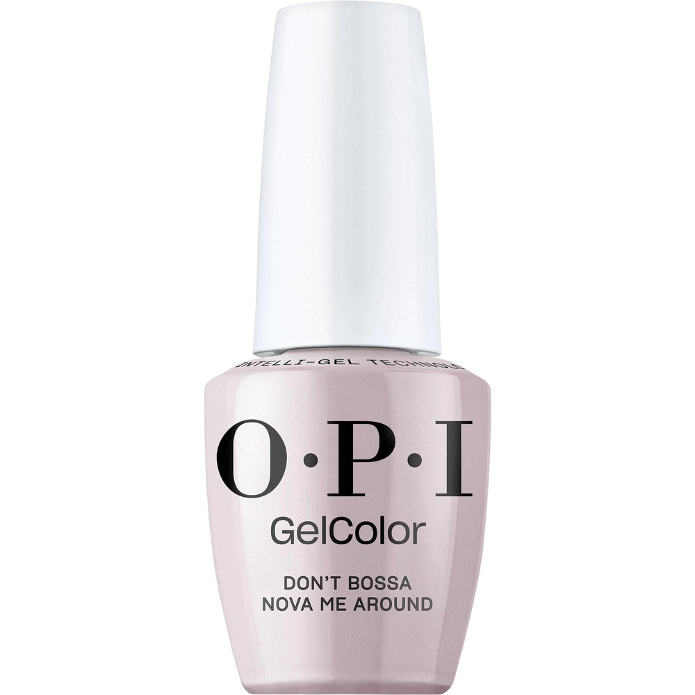 OPI GelColor Don't Bossa Nova Me Around en botella, tono crema duradero para uñas.