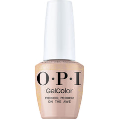 OPI GelColor espejado en la botella con brillo dorado