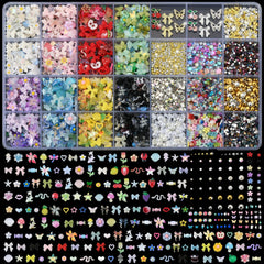 OPMADM uñas charms 9000piezas: colección vibrante para diseños llamativos y duraderos.
