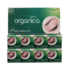 Organica hilos de cejas de algodón en caja de 8 rollos para depilación facial precisa