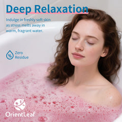 ORIENTLEAF Bombas de baño en forma de corazón naranja para un baño energizante