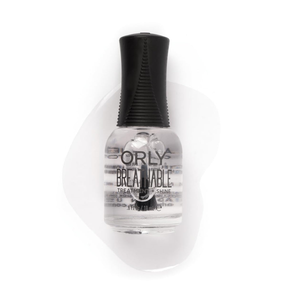 Orly Color de Uñas Transpirable con Tratamiento y Brillo, ideal para uso diario.