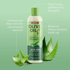 Botella ORS con aceite de oliva y aloe vera lista para uso diario.