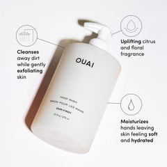 OUAI Jabón para manos Dean Street, dispensador, dosificación fácil para uso diario
