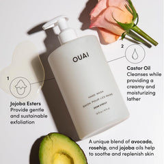 OUAI Jabón para manos Dean Street, ingredientes jojoba, aguacate y rosa mosqueta para hidratación