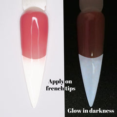 Oumisaya gel brilla en oscuridad, efecto luminoso para uñas.