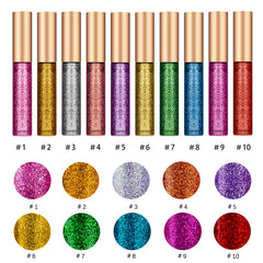 Ownest delineador líquido con brillo morado para mirada intensa y duradera.