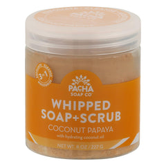 Pacha Soap Coco Papaya exfoliante esponjoso para piel suave y renovada