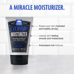 Textura cremosa de Everyday Moisturizer para hidratación suave de la piel.