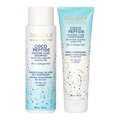 Pacifica Coco Peptide Damage Care Champú, botella vertido: limpieza suave y reparadora.