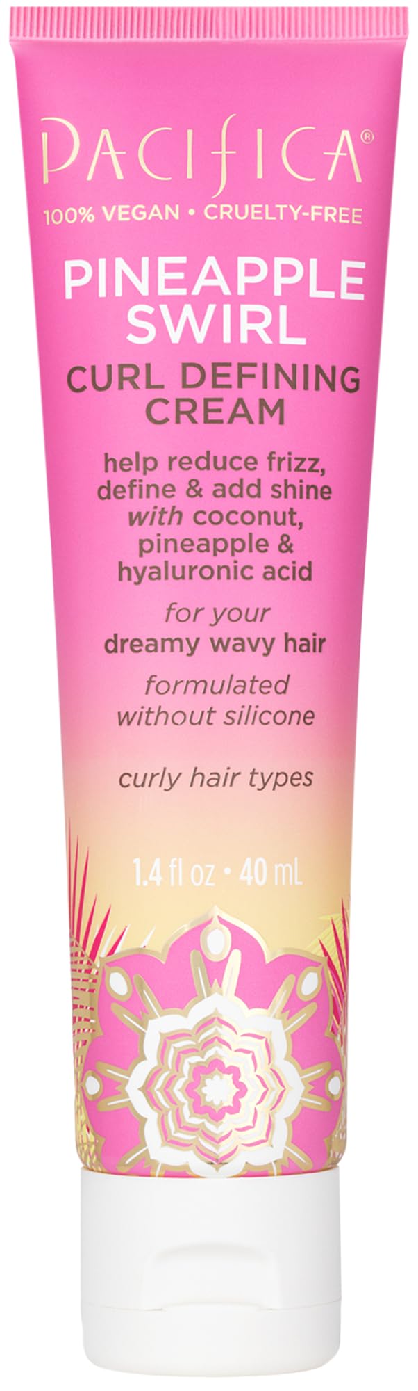 Frasco de Pacifica Pineapple Swirl crema para rizos