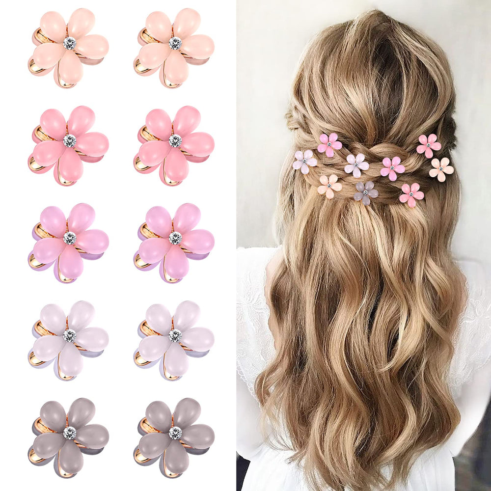 Broches de cristal con flor rosa de Paderison para estilo dulce