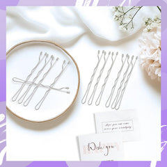 Pagabach clip pelo estilo boda plata gris, accesorio decorativo y seguro.