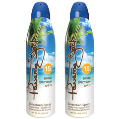 Protector solar Panama Jack en spray continuo para uso diario al aire libre.