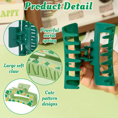 Pinza PANTIDE con trébol y sombrero del duende verde, estilo alegre