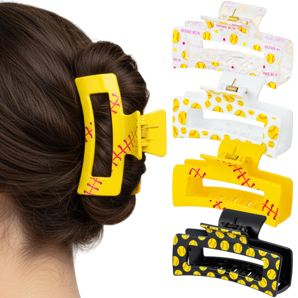 Pantide pinzas de pelo softbol, diseño colorido, agarre firme para peinados.