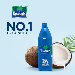 Parachute Aceite de Coco envase sellado herméticamente conserva frescura y aroma.