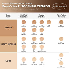 Parnell Cicamanu Serum Cushion, acabado radiante para uso diario.