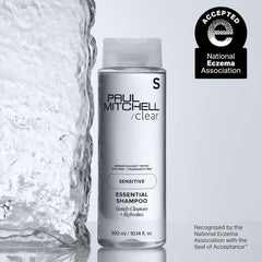 Paul Mitchell Champú sin fragancia, etiqueta limpia y aspecto minimalista para uso diario.