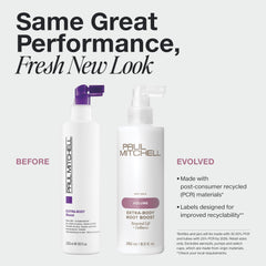 Rociado ligero aporta lift y cuerpo al cabello fino sin apelmazar.
