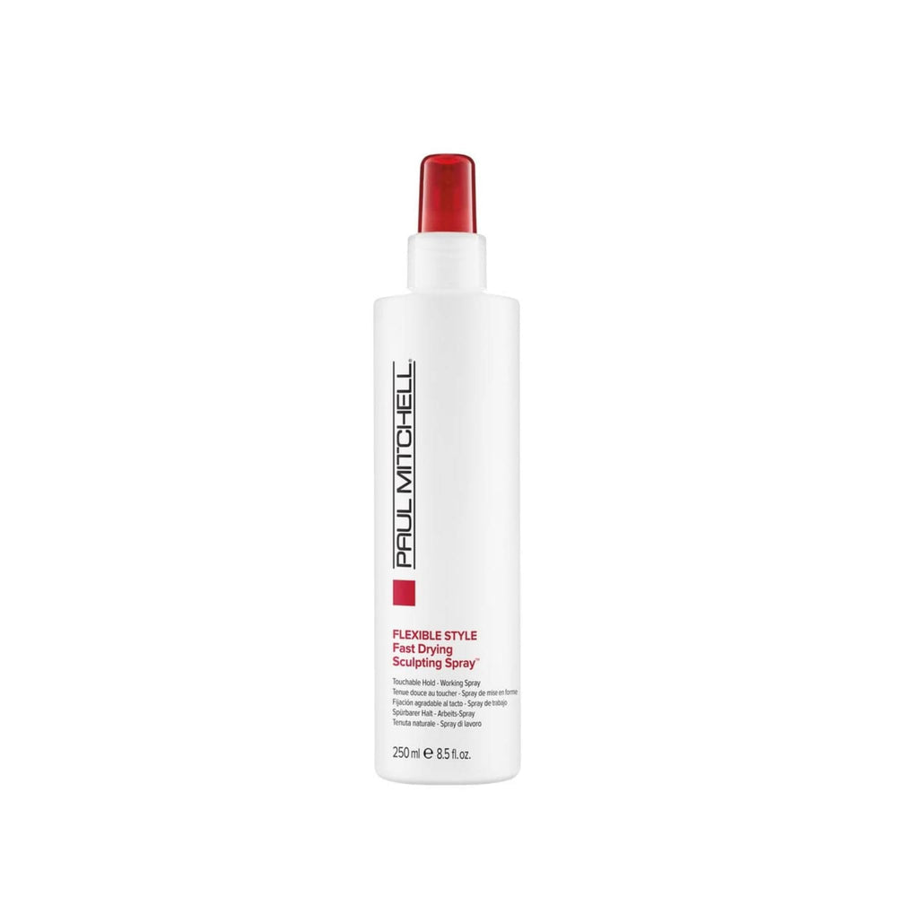 Paul Mitchell fijador secado rápido botella, aporta cuerpo y brillo.