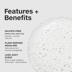 Champú Paul Mitchell con esqualano vegetal; suaviza y reduce frizz para mayor control.