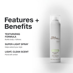 Paul Mitchell atomizador texturizante: niebla ligera que prolonga el estilo.