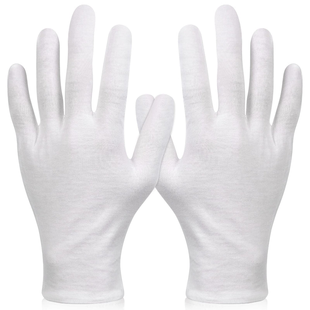 Guantes Paxcoo de algodón blanco XL para inspección de joyas y cuidado de manos