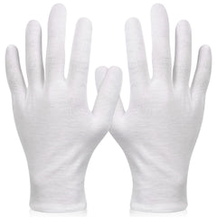 Guantes Paxcoo de algodón blanco XL para inspección de joyas y cuidado de manos