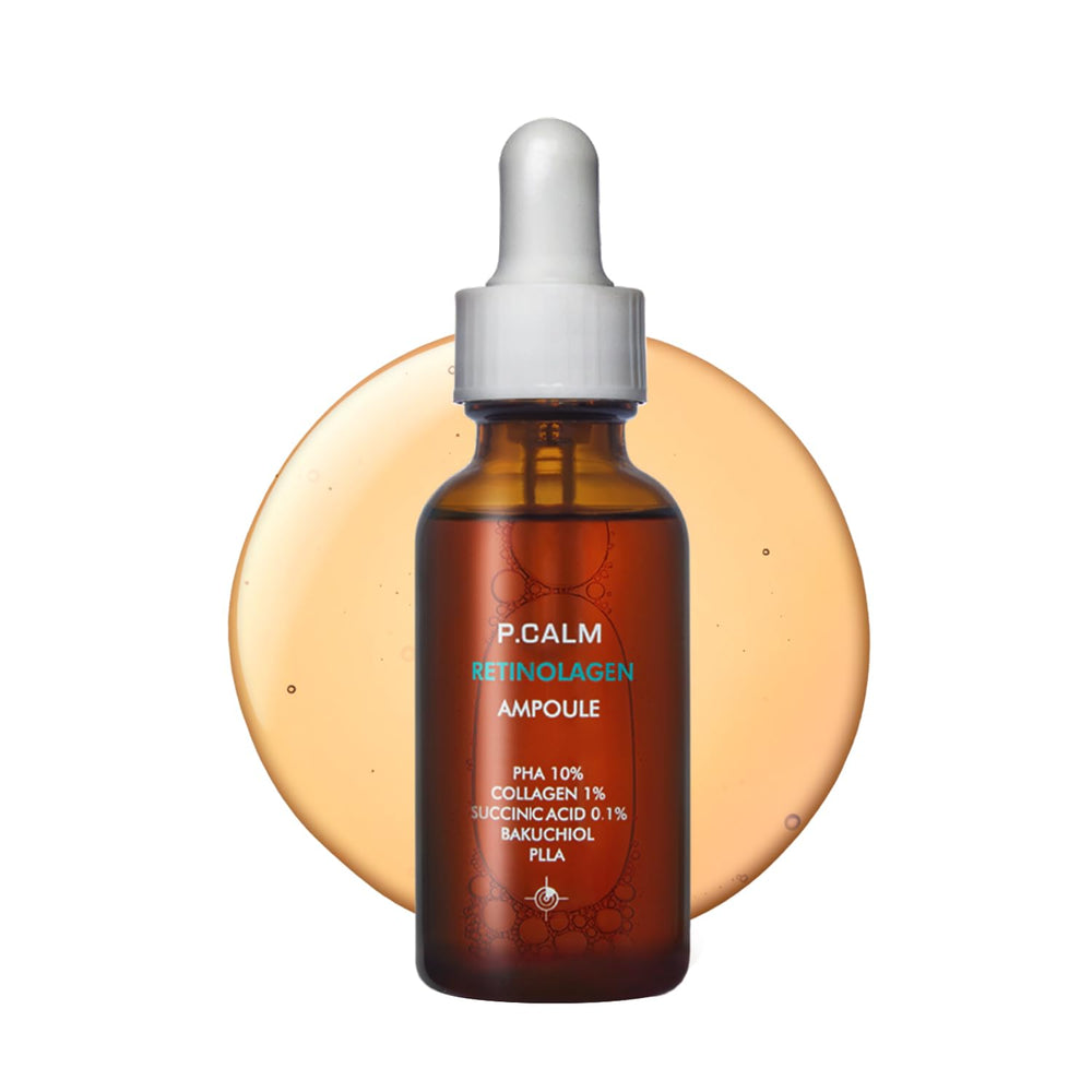 P.CALM Retinolagen ampolla: botella 30 ml para uso diario suave y efectivo.