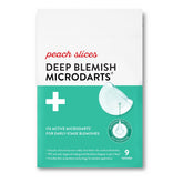 Peach Slices Microdarts para imperfecciones profundas, empaque visible.