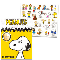 Personajes Peanuts en tatuajes temporales para momentos divertidos y seguros en casa