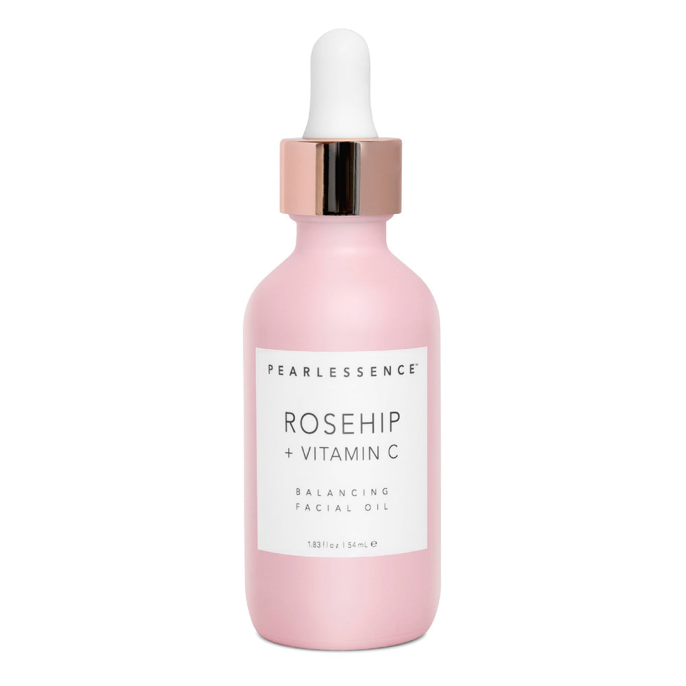 Pearlessence aceite rosa mosqueta frasco-vertido: hidratación rápida para piel suave.