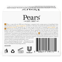 Pears Jabón de glicerina con textura suave para humectación duradera.