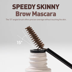 Peripera Speedy Skinny Brow Mascara, fijación de larga duración para cejas