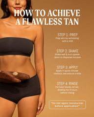 Aplicación con guante para evitar manchas con Peta Jane Bronceador