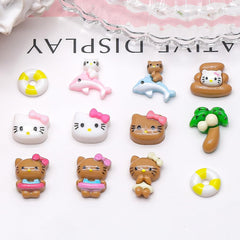 Charms Pethawata con 11 diseños de gato para uñas creativas