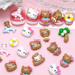 Charms Pethawata uñas gato 3D para decoración duradera y glamorosa