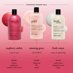 philosophy aroma frambuesa sorbet perfuma la ducha y eleva el ánimo