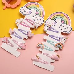 PinkSheep zorro arcoiris: clip resistente para peinados diarios.