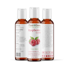 Plant Guru Aceite frambuesa rojo, textura ligera ideal para uso facial diario.