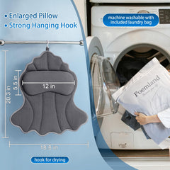 Cojín Poemland baño lavable a máquina para limpieza rápida.