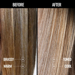 Pravana Champú Tonalizante Púrpura para Rubio, textura crema suave que cuida el cabello.