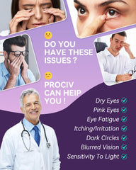 ProCIV Mascarilla Ocular de Vapor Lavanda, calor seguro de 40–45°C para confort.