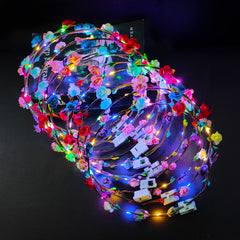 PTHTECHUS accesorios cabello LED flores, añade toque romántico y luminoso.