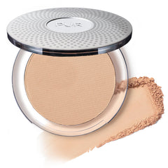 PÜR MINERALS PUR BEAUTY 4-en-1, empaque compacto en tono lino para uso diario.