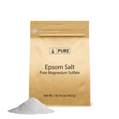 Pure Original Ingredients Sal Epsom, cristales blancos para baño relajante y suave
